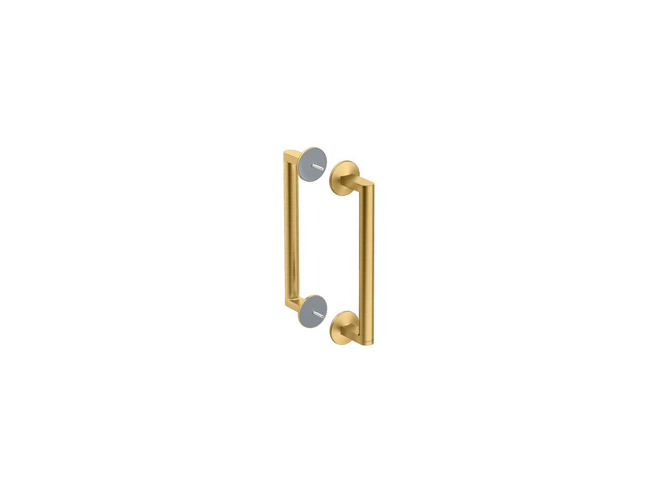 KOHLER K-27679 Components 11" Shower Door Handle, Vibrant Brushed Moderne Brass - 3/4 view of product