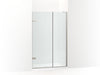 KOHLER K-27714-10L Composed 3/8" pivot door glass and hardware, no handle, anodized brushed nickel