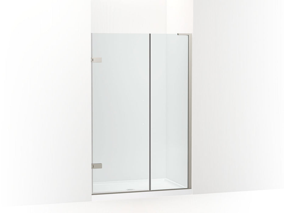KOHLER K-27714-10L Composed 3/8" pivot door glass and hardware, no handle, anodized brushed nickel