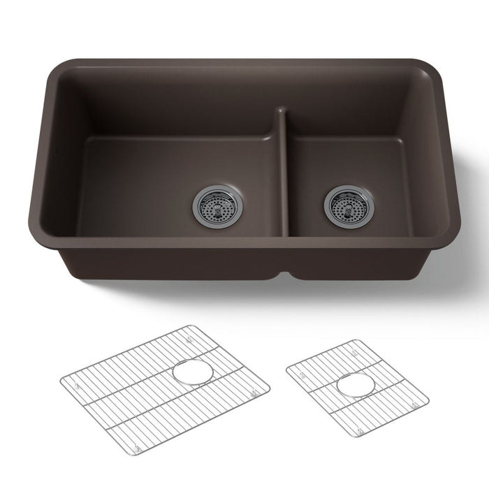 KOHLER K-27786 Cairn Smart Divide 33-1/2" undermount double-bowl kitchen sink