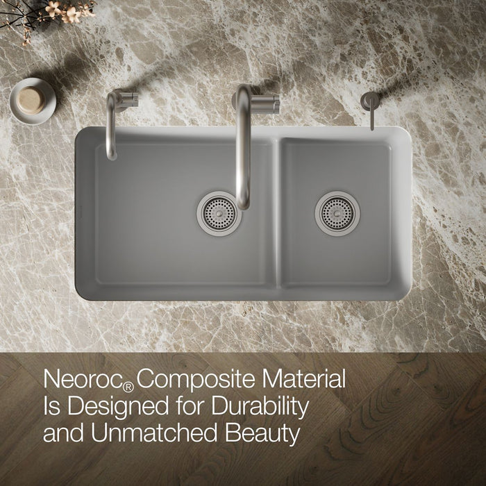 KOHLER K-27786 Cairn Smart Divide 33-1/2" undermount double-bowl kitchen sink