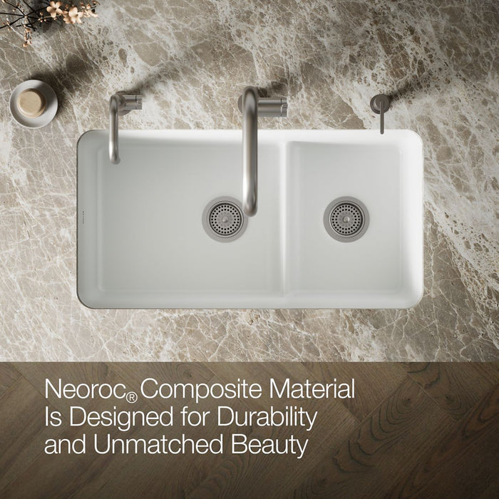 KOHLER K-27786 Cairn Smart Divide 33-1/2" undermount double-bowl kitchen sink