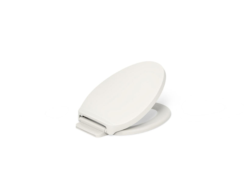 KOHLER K-28004 Drift ReadyLatch Quiet-Close elongated toilet seat, biscuit