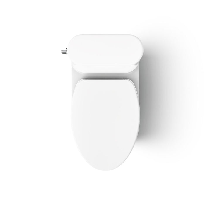 KOHLER K-28020-0 K-28020 Spacity One-piece Compact Elongated Toilet with Skirted Trapway, 1.28 GPF