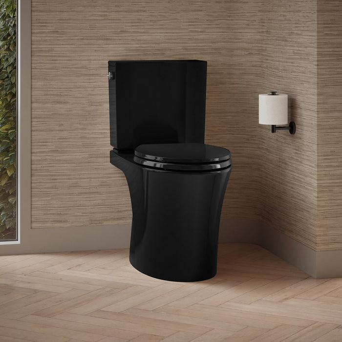 KOHLER K-28121 Veil Elongated toilet bowl with skirted trapway, black black - view 2