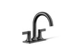 KOHLER K-28124-4K Venza Centerset bathroom sink faucet, 1.0 gpm, matte black