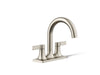 KOHLER K-28124-4N Venza Centerset bathroom sink faucet, 0.5 gpm, vibrant brushed nickel