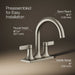 KOHLER K-28124-4N Venza Centerset bathroom sink faucet, 0.5 gpm, vibrant brushed nickel - view 3