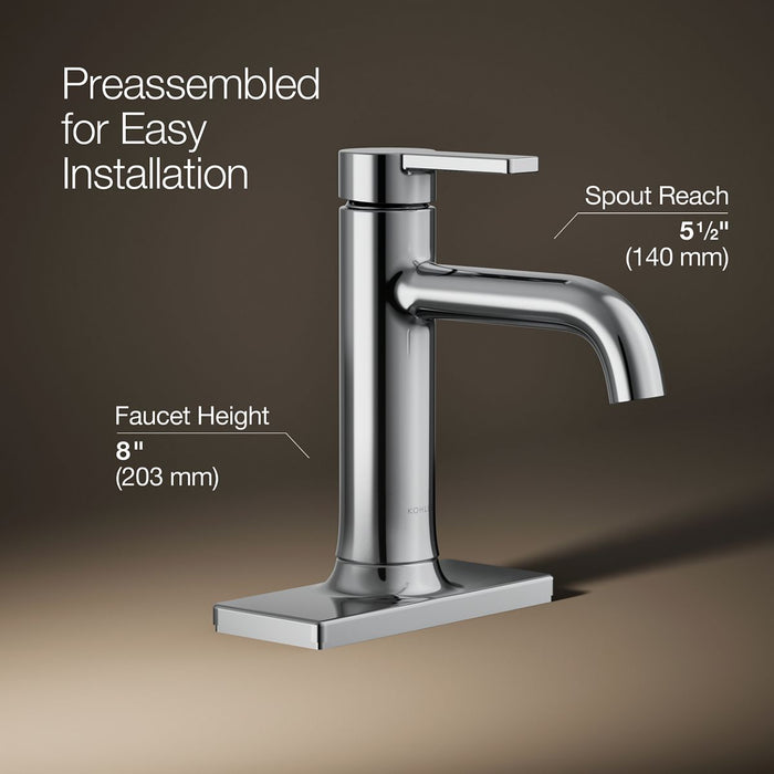 KOHLER K-28126-4 Venza Single-handle bathroom sink faucet, 1.2 gpm