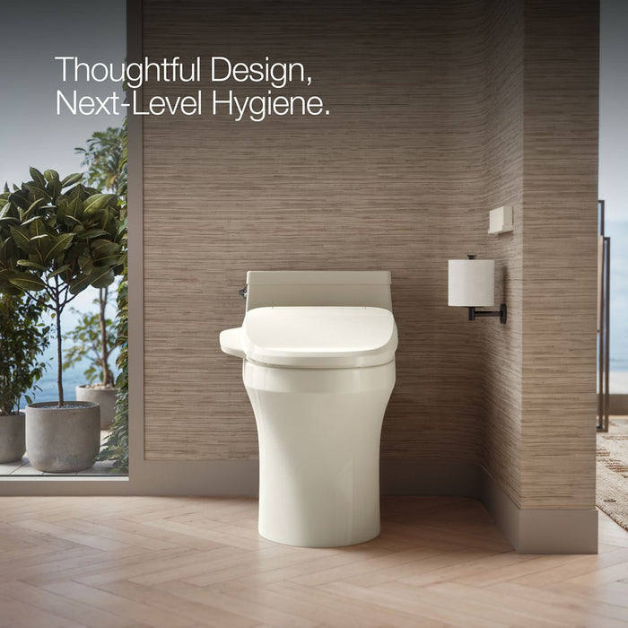 KOHLER K-28229 PureWash Elongated bidet toilet seat with remote control