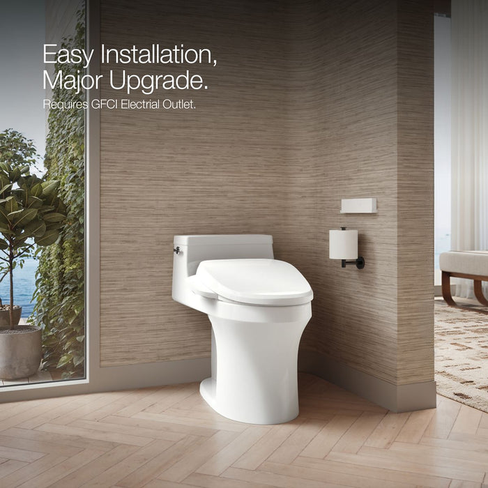 KOHLER K-28229 PureWash Elongated bidet toilet seat with remote control