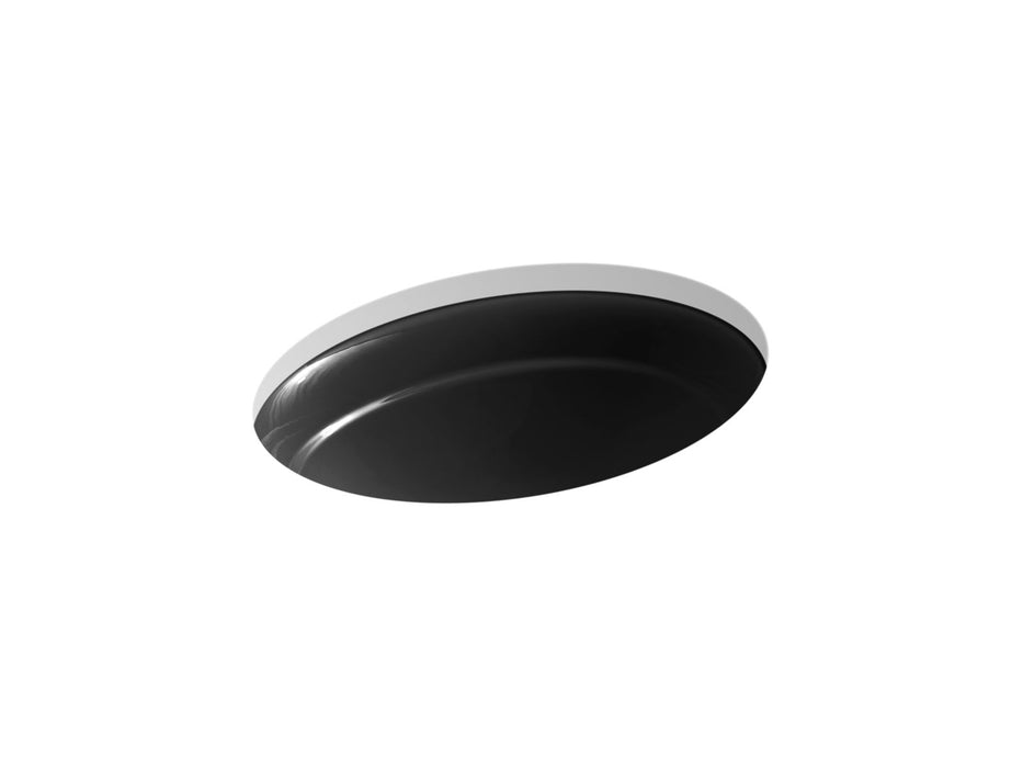 KOHLER K-2824 Serif 20-3/4" oval undermount bathroom sink, no overflow