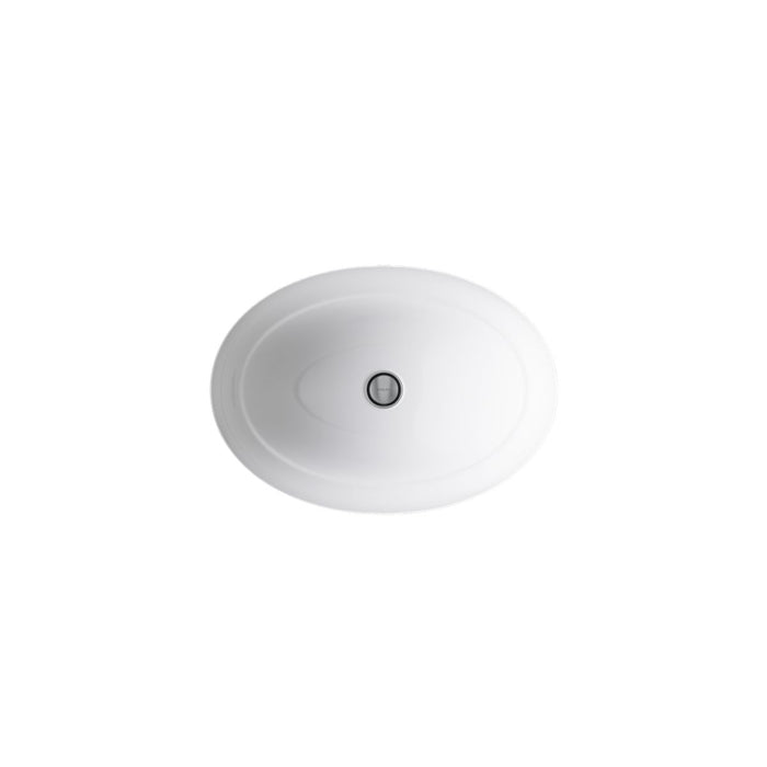 KOHLER K-2824 Serif 20-3/4" oval undermount bathroom sink, no overflow