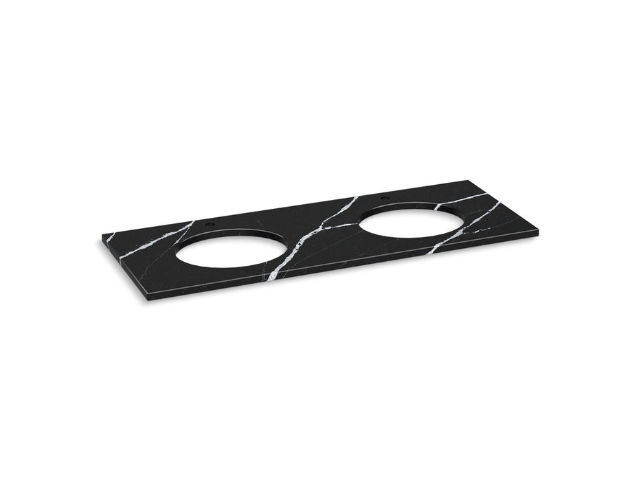 KOHLER K-28259 Silestone quartz 61" vanity top with double oval cutouts