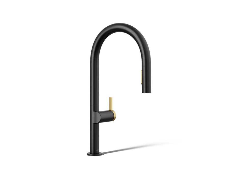 KOHLER K-28268 Components Pull-down kitchen sink faucet with two-function sprayhead