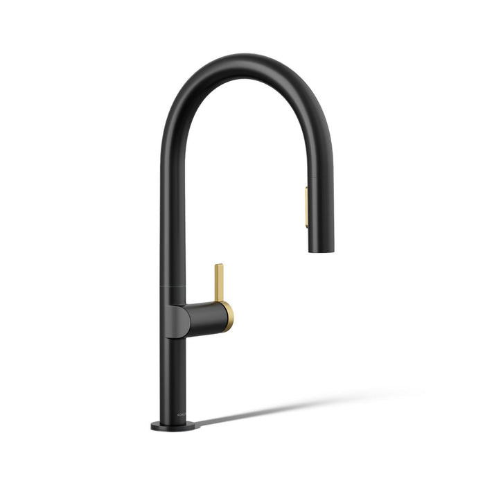 KOHLER K-28268 Components Pull-down kitchen sink faucet with two-function sprayhead