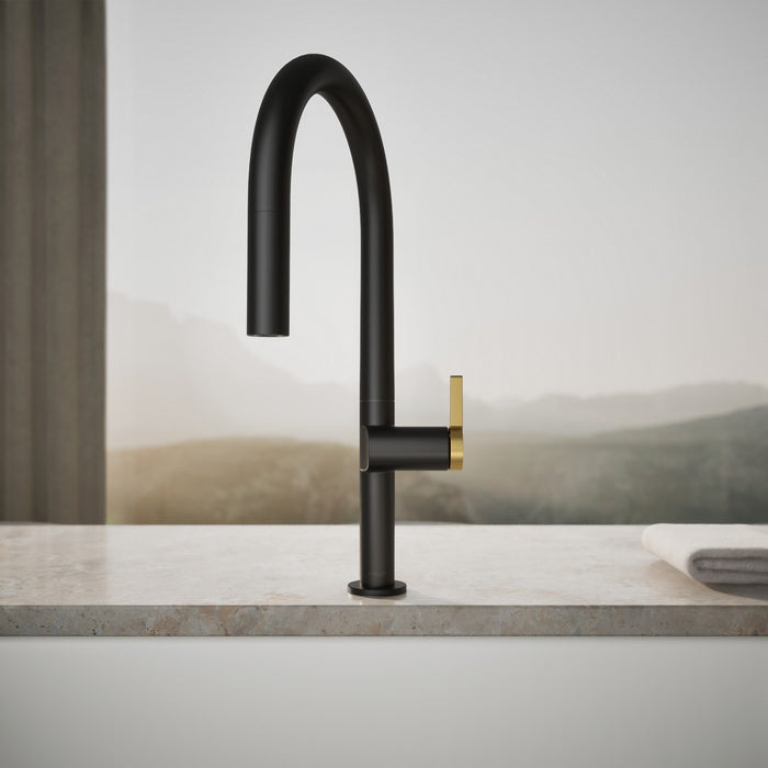 KOHLER K-28268 Components Pull-down kitchen sink faucet with two-function sprayhead