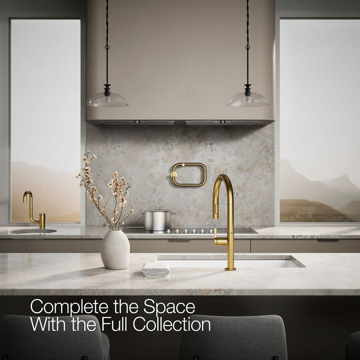 KOHLER K-28268 Components Pull-down kitchen sink faucet with two-function sprayhead