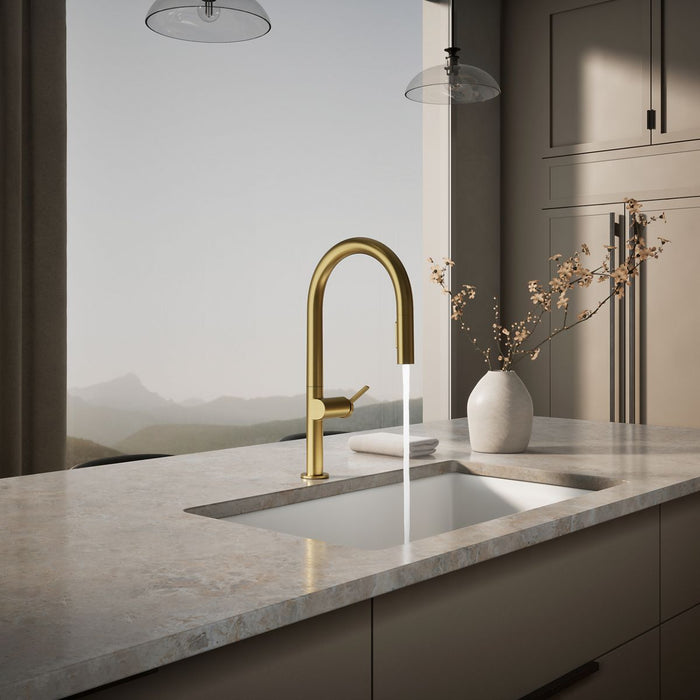 KOHLER K-28268 Components Pull-down kitchen sink faucet with two-function sprayhead