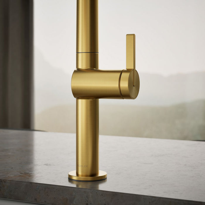 KOHLER K-28268 Components Pull-down kitchen sink faucet with two-function sprayhead