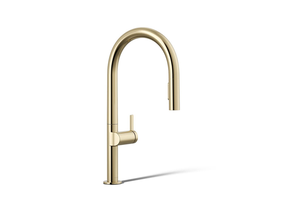 KOHLER K-28268 Components Pull-down kitchen sink faucet with two-function sprayhead