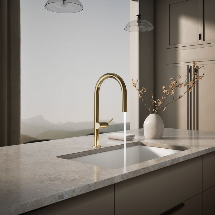 KOHLER K-28268 Components Pull-down kitchen sink faucet with two-function sprayhead
