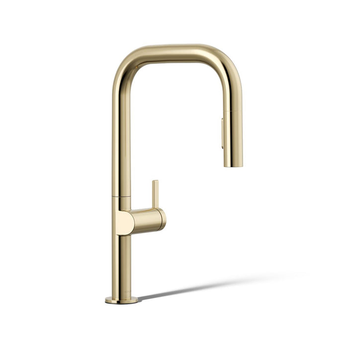 KOHLER K-28269 Components Pull-down kitchen sink faucet with two-function sprayhead, vibrant french gold - view 5
