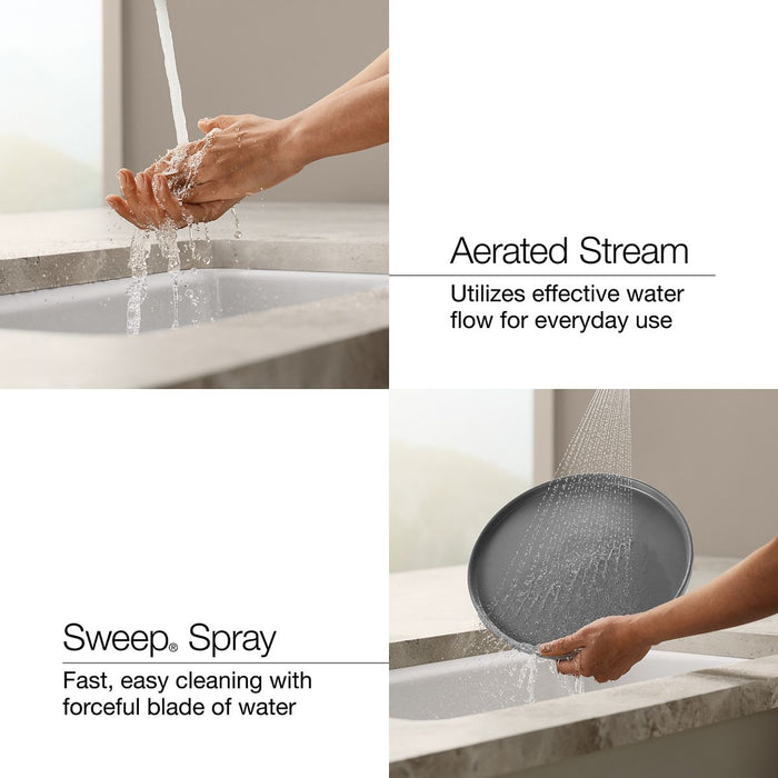KOHLER K-28270 Components Touchless pull-down kitchen sink faucet with two-function sprayhead, vibrant french gold - view 2