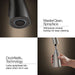 KOHLER K-28270-RT2 Components Touchless pull-down kitchen sink faucet with two-function sprayhead, matte black - view 3