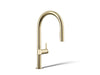 KOHLER K-28270-RT2 Components Touchless pull-down kitchen sink faucet with two-function sprayhead, vibrant french gold