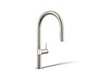 KOHLER K-28270-RT2 Components Touchless pull-down kitchen sink faucet with two-function sprayhead, vibrant polished nickel