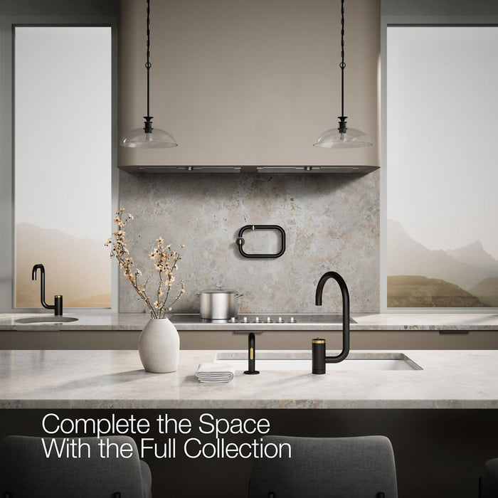 KOHLER K-28272 Components Single-handle kitchen sink faucet with two-function extended-reach spout and side sprayer