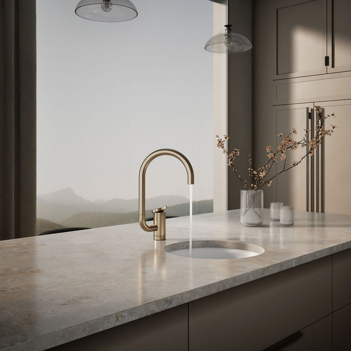 KOHLER K-28277 Components Single-handle bar sink faucet with two-function extended-reach spout