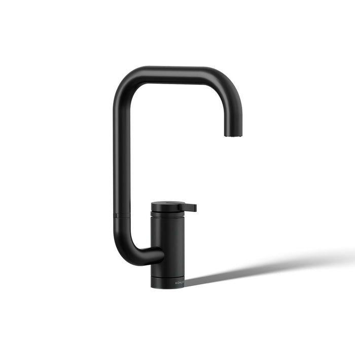 KOHLER K-28290 Components Single-handle bar sink faucet with two-function extended-reach spout, matte black - view 4