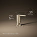 3/4 view of product with dimensions