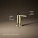 3/4 view of product with dimensions