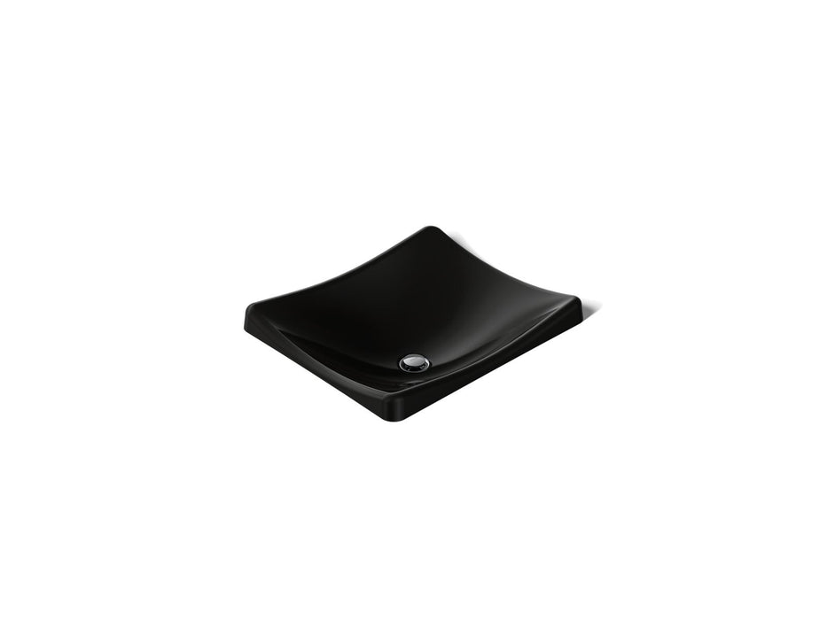 KOHLER K-2833 DemiLav 18-1/4" rectangular vessel bathroom sink, no overflow