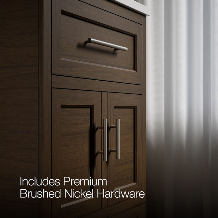 KOHLER K-28379-ASB Quo 24" Bathroom Vanity Cabinet with Sink and Quartz Top, Draper Oak - Detail image of a product feature