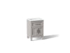 KOHLER K-28379-ASB Quo 24" Bathroom Vanity Cabinet with Sink and Quartz Top, Mohair Grey - 3/4 view of product