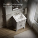 KOHLER K-28379-ASB Quo 24" Bathroom Vanity Cabinet with Sink and Quartz Top, Mohair Grey - image focused on single product st