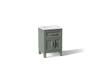 KOHLER K-28379-ASB Quo 24" Bathroom Vanity Cabinet with Sink and Quartz Top, Umbral Green - 3/4 view of product