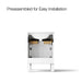 KOHLER K-28379-ASB Quo 24" Bathroom Vanity Cabinet with Sink and Quartz Top, White - back view of product