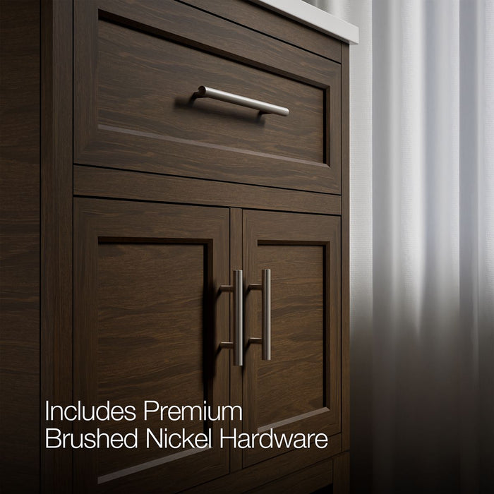 KOHLER K-28380-ASB Quo 30" Bathroom Vanity Cabinet with Sink and Quartz Top, Draper Oak - Detail image of a product feature