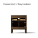 KOHLER K-28380-ASB Quo 30" Bathroom Vanity Cabinet with Sink and Quartz Top, Draper Oak - back view of product