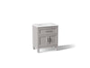 KOHLER K-28380-ASB Quo 30" Bathroom Vanity Cabinet with Sink and Quartz Top, Mohair Grey - 3/4 view of product