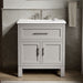 KOHLER K-28380-ASB Quo 30" Bathroom Vanity Cabinet with Sink and Quartz Top, Mohair Grey - Shows close up detail of product i