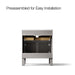 KOHLER K-28380-ASB Quo 30" Bathroom Vanity Cabinet with Sink and Quartz Top, Mohair Grey - back view of product