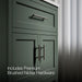 KOHLER K-28380-ASB Quo 30" Bathroom Vanity Cabinet with Sink and Quartz Top, Umbral Green - Detail image of a product feature