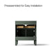 KOHLER K-28380-ASB Quo 30" Bathroom Vanity Cabinet with Sink and Quartz Top, Umbral Green - back view of product