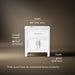 3/4 view of product with dimensions